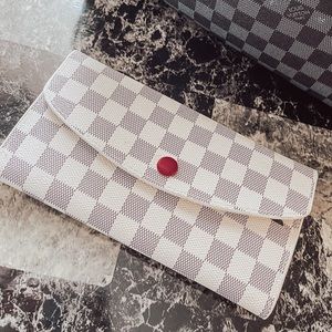 Cream Checkered Wallet